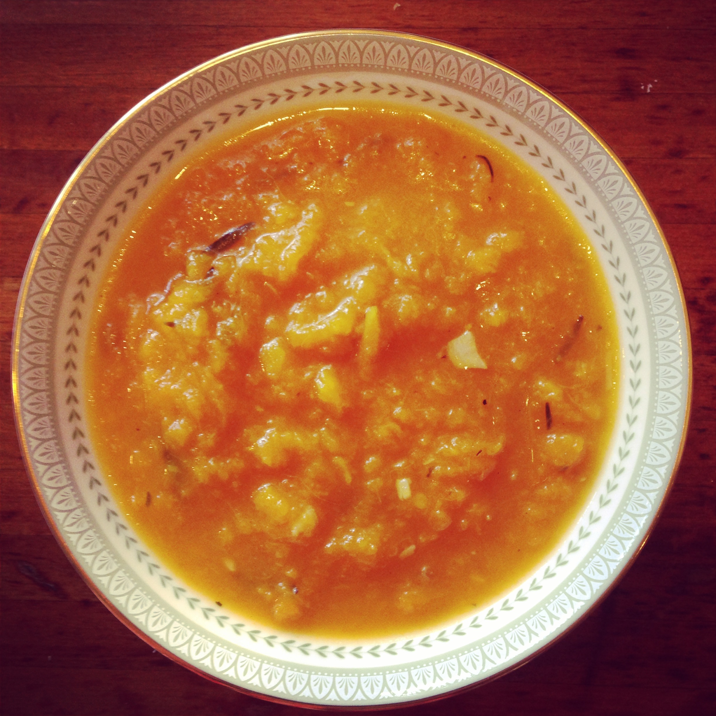 Pumpkin and rosemary soup