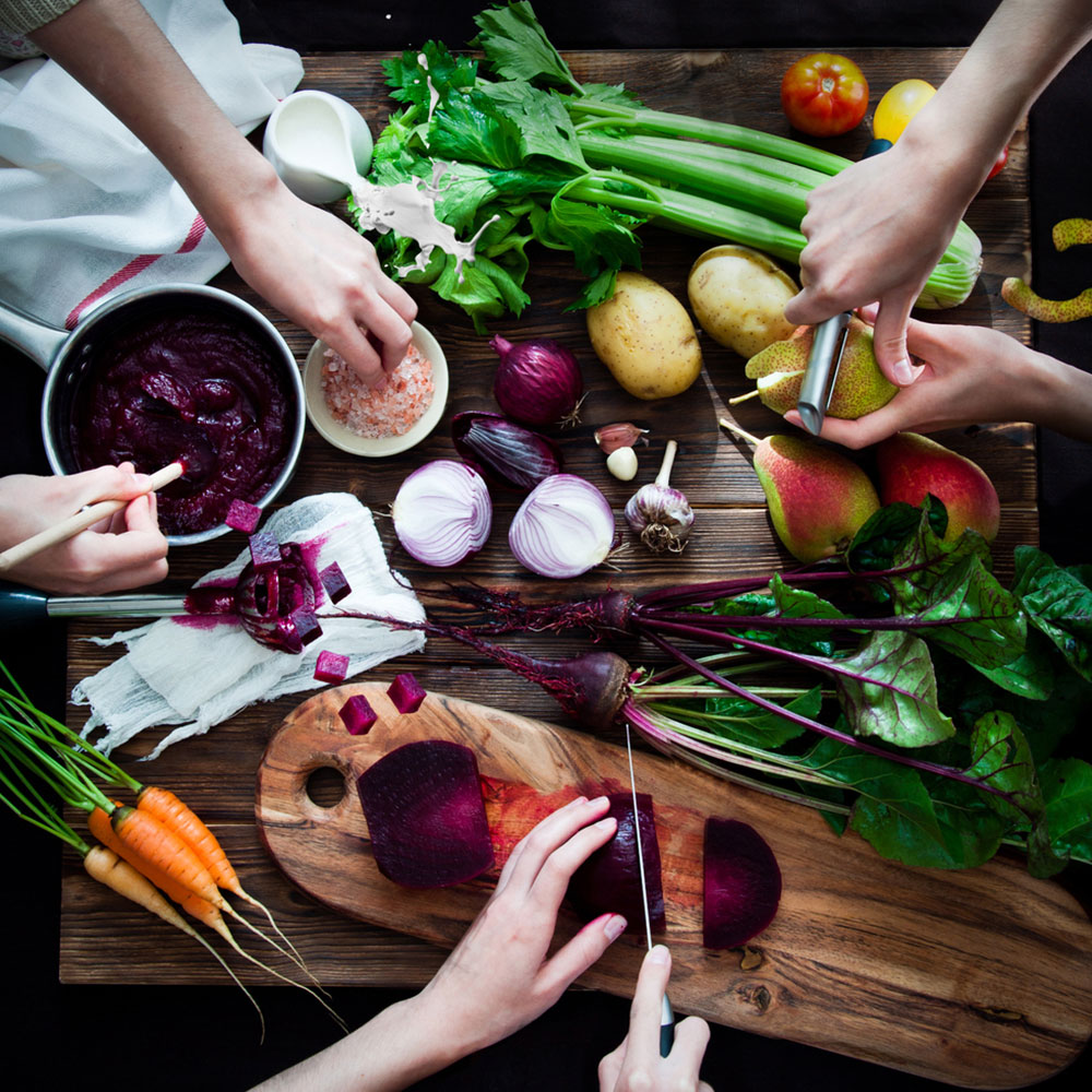Winter roast vege salad
